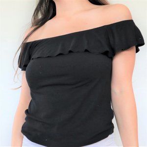 Black Off-the-shoulder top